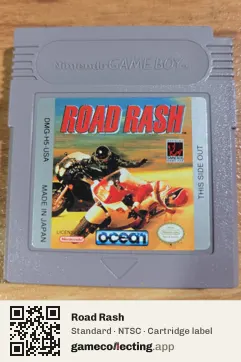 Road Rash Game Boy, NTSC cartridge label