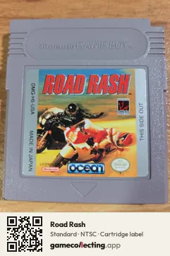Road Rash Game Boy, NTSC cartridge label