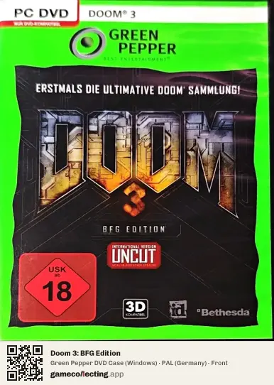 Doom 3: BFG Edition Computer, Germany box front