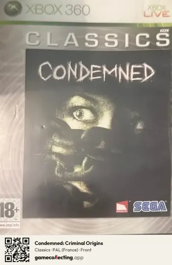 Condemned: Criminal Origins Xbox 360, France box front