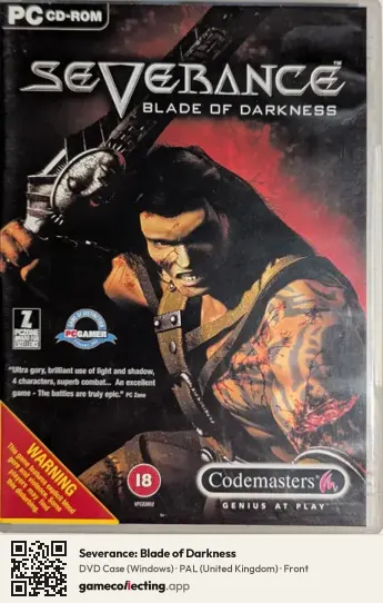 Severance: Blade of Darkness Computer, United Kingdom box front