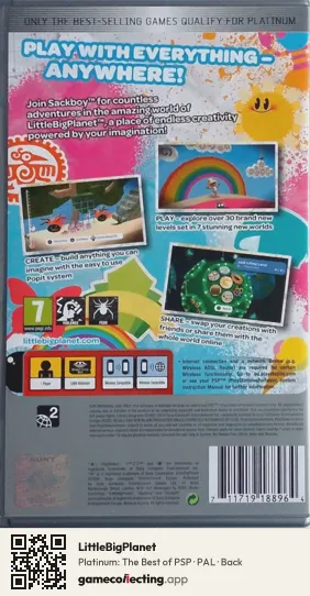 LittleBigPlanet PlayStation Portable, PAL box back