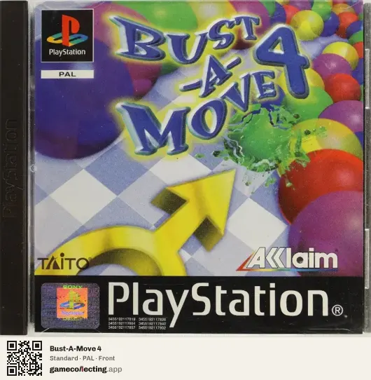 Bust-A-Move 4 PlayStation, PAL box front