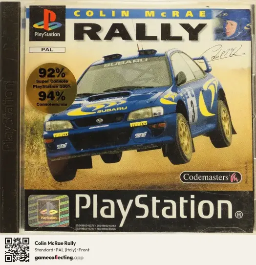 Colin McRae Rally PlayStation, Italy box front