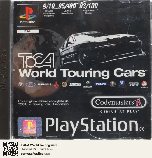 TOCA World Touring Cars PlayStation, Italy box front