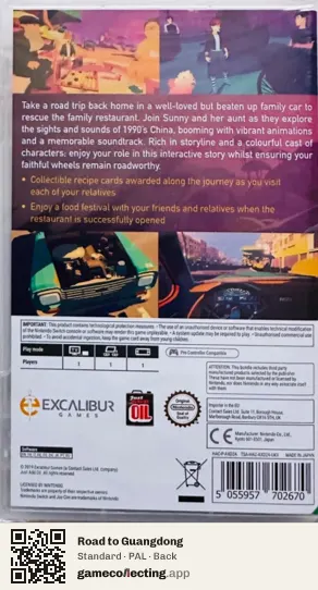 Road to Guangdong Nintendo Switch, PAL box back