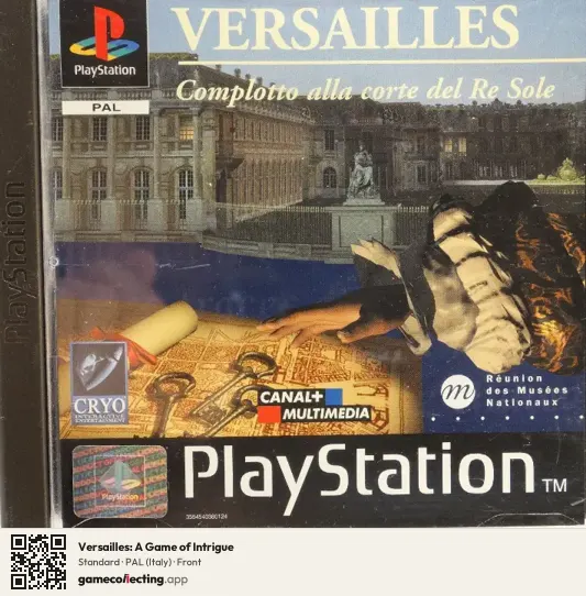 Versailles: A Game of Intrigue PlayStation, Italy box front