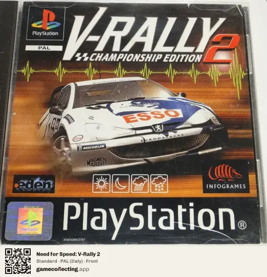 Need for Speed: V-Rally 2 PlayStation, Italy box front