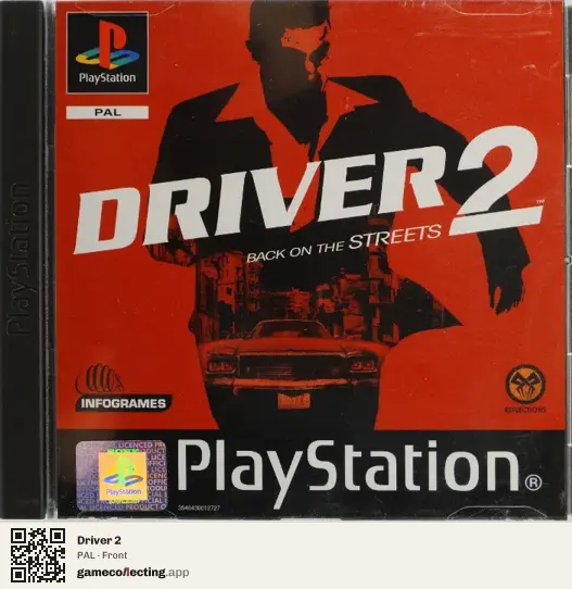 Driver 2 PlayStation, PAL box front