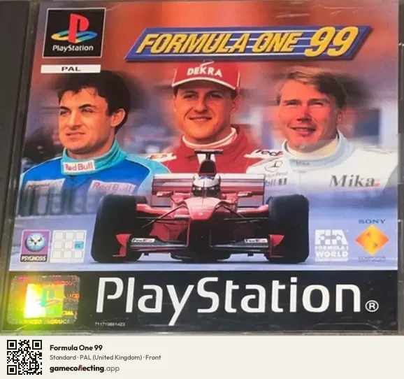 Formula One 99 PlayStation, United Kingdom box front
