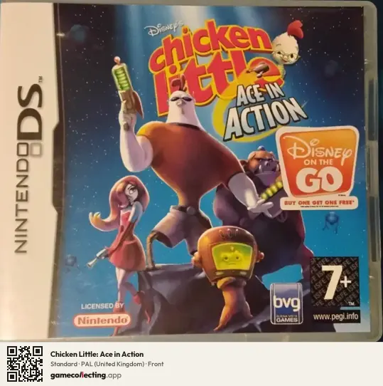 Chicken Little: Ace in Action Nintendo DS, United Kingdom box front
