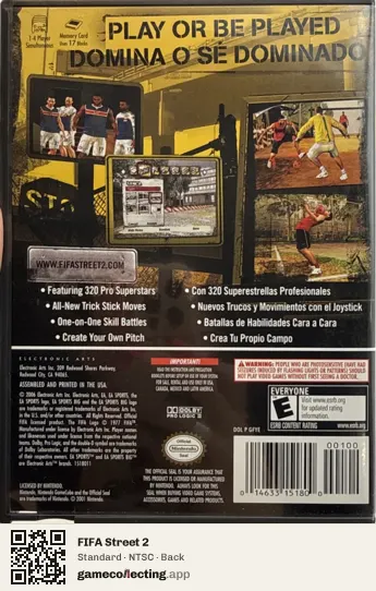 FIFA Street 2 Nintendo GameCube, NTSC box back
