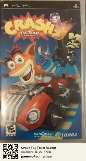 Crash Tag Team Racing PlayStation Portable, NTSC box front