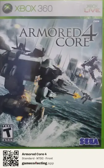 Armored Core 4 Xbox 360, NTSC box front