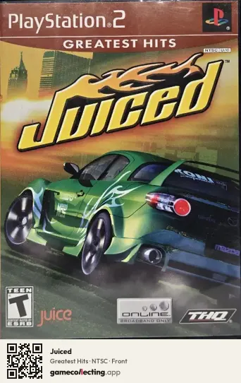 Juiced PlayStation 2, NTSC box front