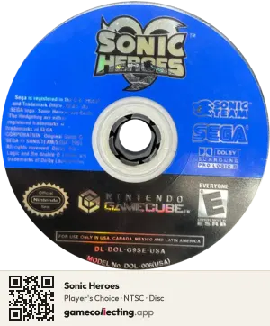 Sonic Heroes Nintendo GameCube, NTSC disc