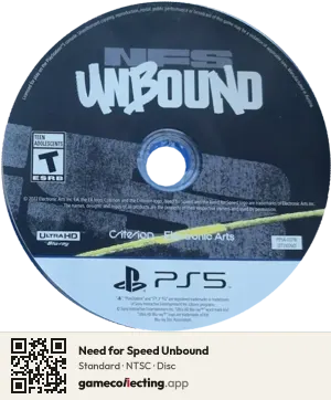 Need for Speed Unbound PlayStation 5, NTSC disc