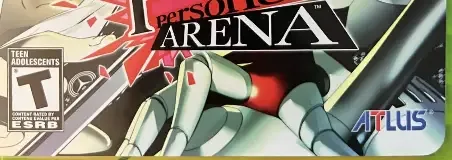 Persona 4 Arena, the ESRB box on its front