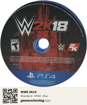 WWE 2K18 PlayStation 4, NTSC disc