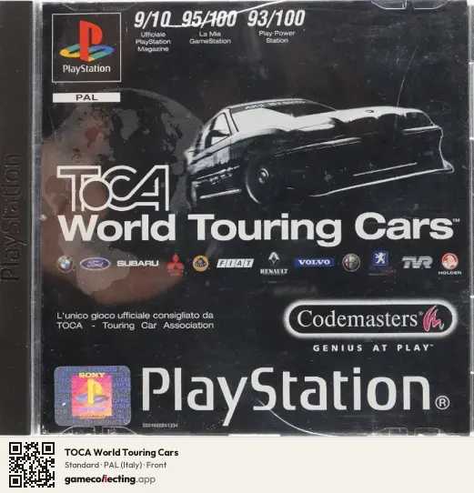 TOCA World Touring Cars PlayStation, Italy box front