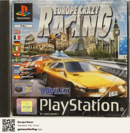 Europe Racer PlayStation, PAL box front
