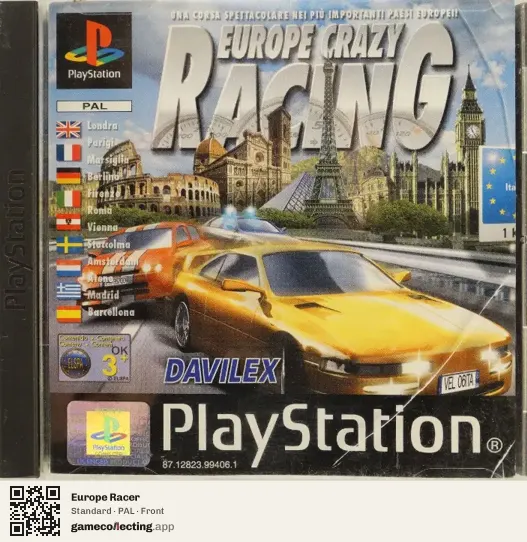Europe Racer PlayStation, PAL box front