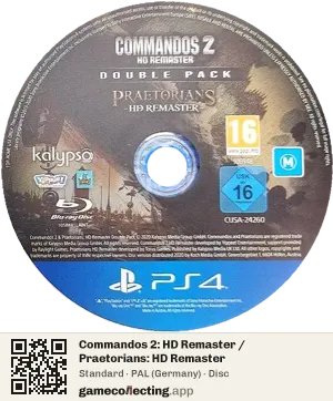 Commandos 2: HD Remaster / Praetorians: HD Remaster PlayStation 4, PAL disc