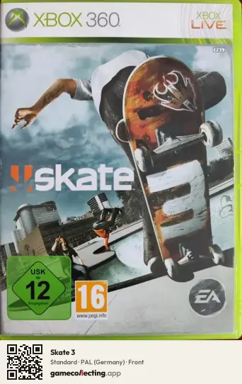 Skate 3 Xbox 360, Germany box front