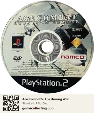 Ace Combat 5: The Unsung War PlayStation 2, PAL disc
