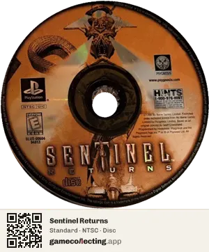 Sentinel Returns PlayStation, NTSC disc