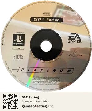 007 Racing PlayStation, PAL disc
