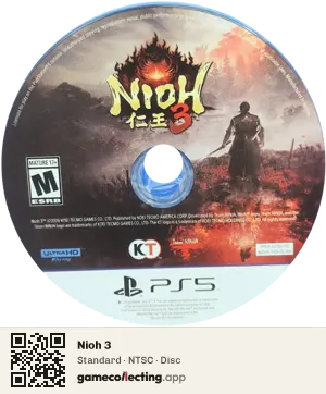 Nioh 3 PlayStation 5, NTSC disc