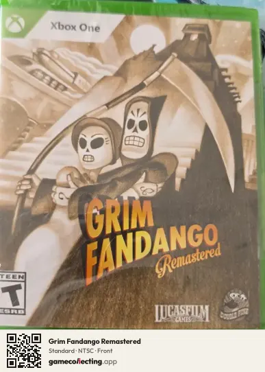 Grim Fandango Remastered Xbox One, NTSC box front