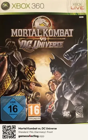 Mortal Kombat vs. DC Universe Xbox 360, Germany box front