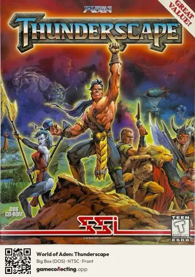 World of Aden: Thunderscape Computer, NTSC box front