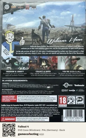 Fallout 4 Computer, Germany box back