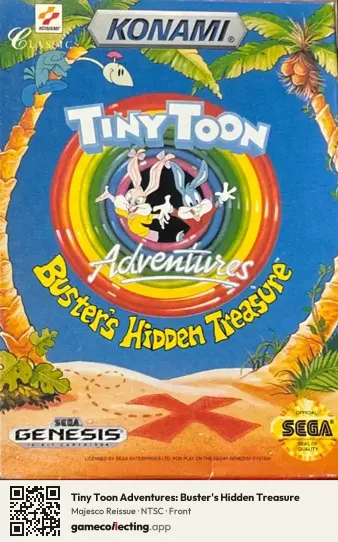 Tiny Toon Adventures: Buster's Hidden Treasure Sega Mega Drive / Genesis, NTSC box front