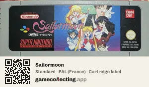 Sailormoon Super Nintendo Entertainment System, PAL cartridge label