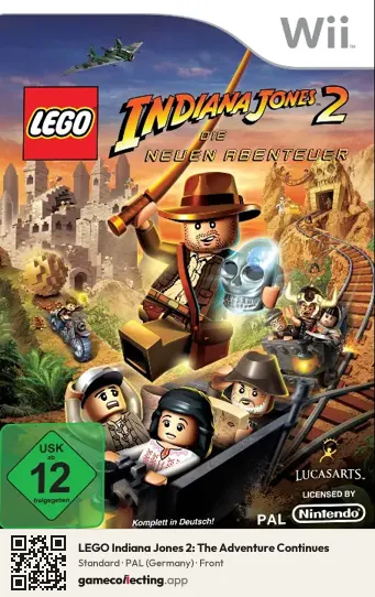 LEGO Indiana Jones 2: The Adventure Continues Nintendo Wii, Germany box front