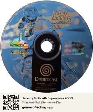 Jeremy McGrath Supercross 2000 Sega Dreamcast, PAL disc