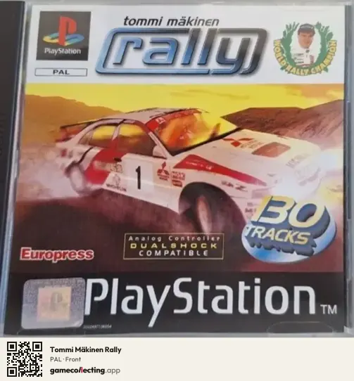 Tommi Mäkinen Rally PlayStation, PAL box front