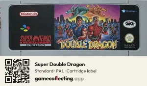 Super Double Dragon Super Nintendo Entertainment System, PAL cartridge label
