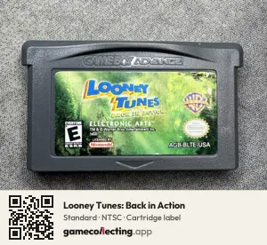 Looney Tunes: Back in Action Game Boy Advance, NTSC cartridge label