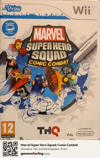 Marvel Super Hero Squad: Comic Combat Nintendo Wii, United Kingdom box front