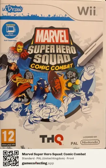 Marvel Super Hero Squad: Comic Combat Nintendo Wii, United Kingdom box front