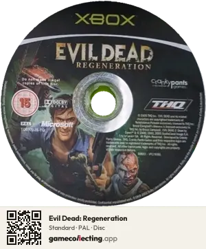 Evil Dead: Regeneration Xbox, PAL disc