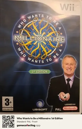 Who Wants to Be a Millionaire: 1st Edition Nintendo Wii, PAL box front