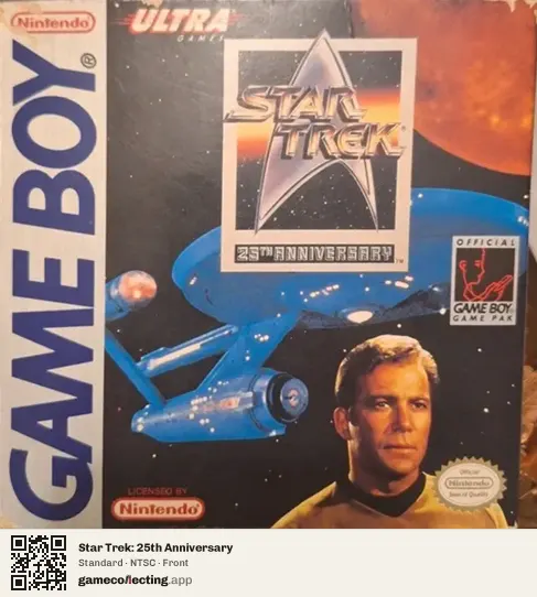 Star Trek: 25th Anniversary Game Boy, NTSC box front