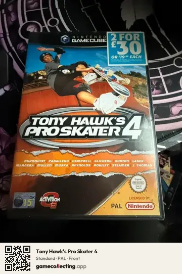 Tony Hawk's Pro Skater 4 Nintendo GameCube, PAL box front