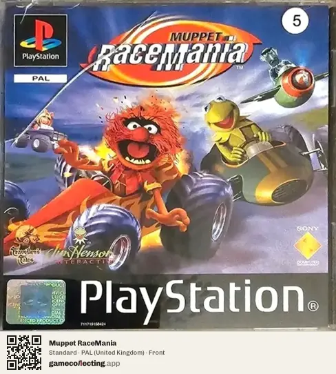 Muppet RaceMania PlayStation, United Kingdom box front